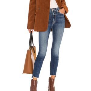 MOTHER Jeans Stunner Zip Ankle Step Fray